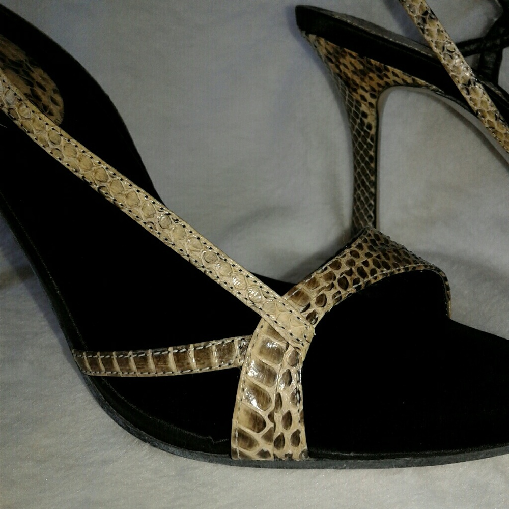 Nine West strappy snake sandal heels. Size 7.5